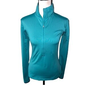 Nike Pro Running Slim Fit Blue Athletic Long Sleeve Zip Up Dri-Fit Size Small